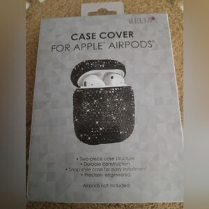 NWT BLACK SEQUINED CASE FOR AIR PODS